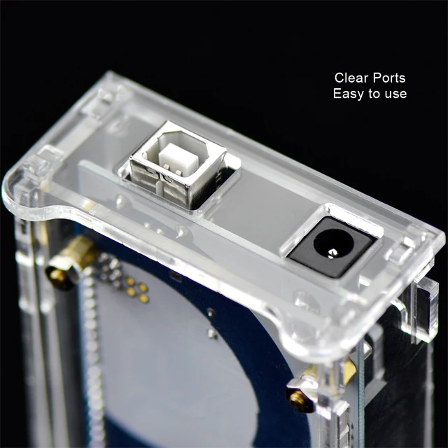 Hi-Q Keyes Enclosure Transparent Clear Acrylic Box Compatible for Arduino Mega 2560 R3 Case