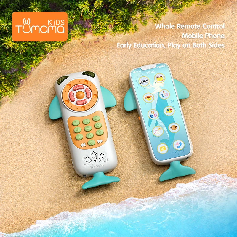 Tumama Toys For Baby Mobile Phone Baby Music Phone Toys Early Educational 0-12 months Learning Electric Phone Toy for Baby 30D