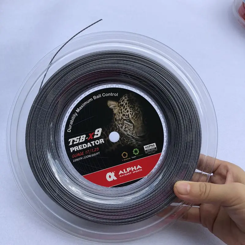 1 Reel ALPHA Quality NEW tennis strings 1.25mm 17 Gauge Bamboo polyester  tennis racket string durable 200m