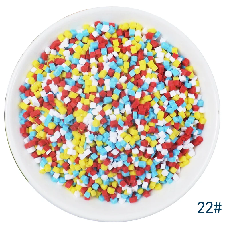 50g/lot Cute Hot Selling Clay Sprinkles, Colorful Heart Five Star Bow Candy Sprinkles for Crafts Making Slimediy