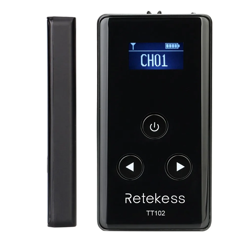 RETEKESS TT102 беспроводной аудио приемник 195-230 МГц для системы гида 99 каналов конференции язык интерпретация системы