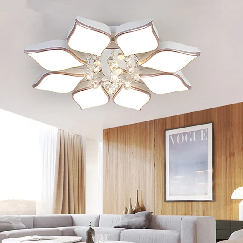 Luces de techo Led modernas de cristal para sala de estar dormitorio AC85-265V lustre lamparas de techo de cristal