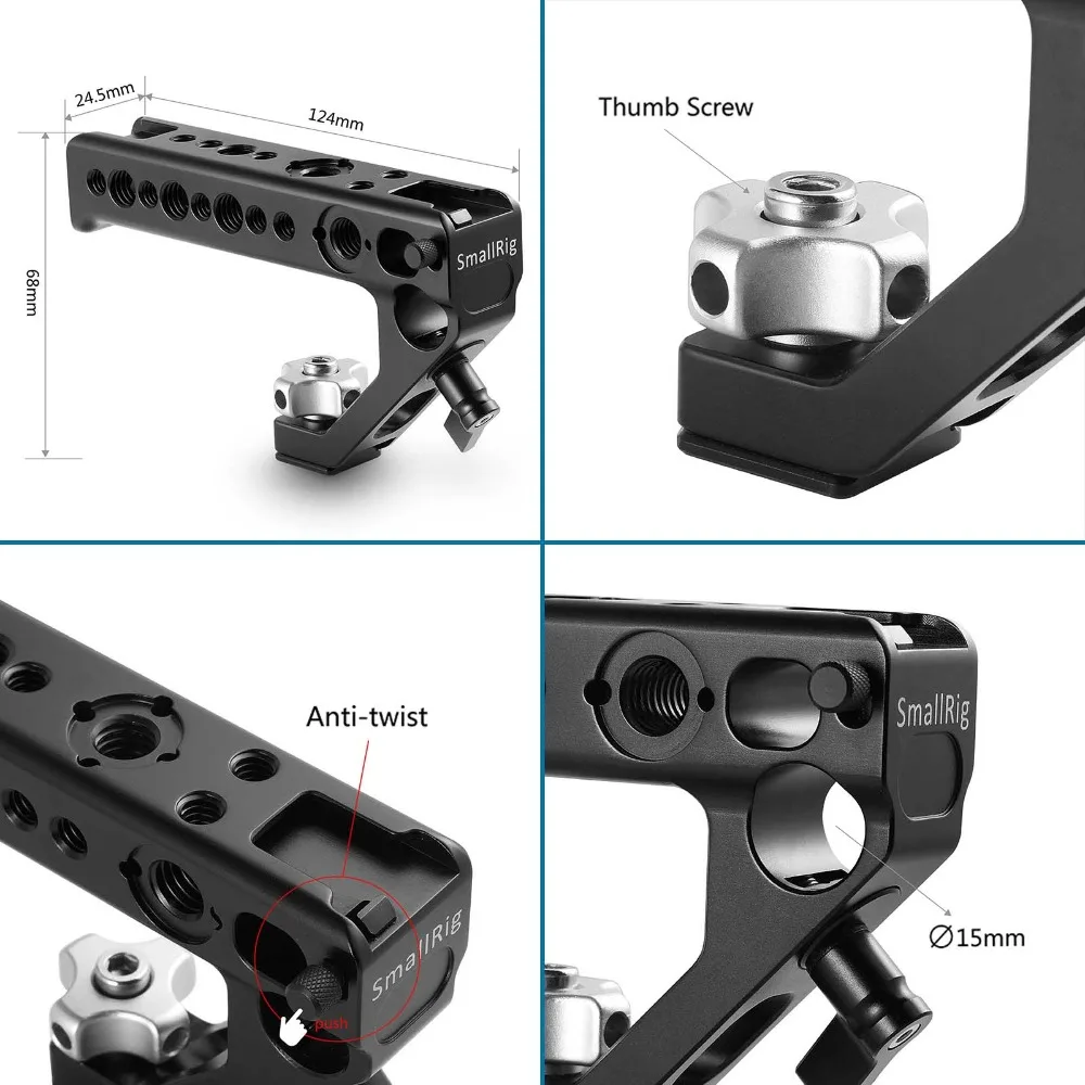 SmallRig Холодный башмак адаптер Ручка для крепления DSLR камеры и клетки с винтами