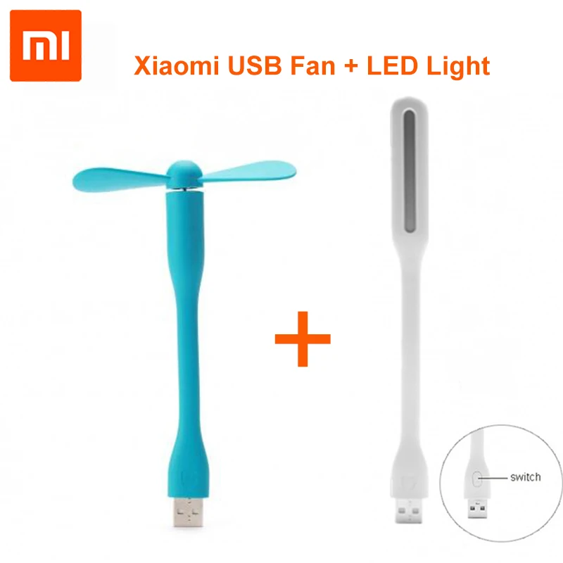 Новинка 100% Оригинальный мини вентилятор XiaoMi Mijia + гибкий портативный USB для