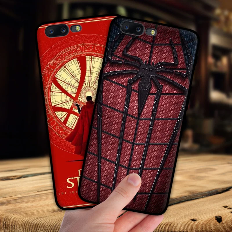 Mosirui чехол для Oneplus 5 Marvel hero Дэдпул Человек-паук Черная пантера Халк силиконовый