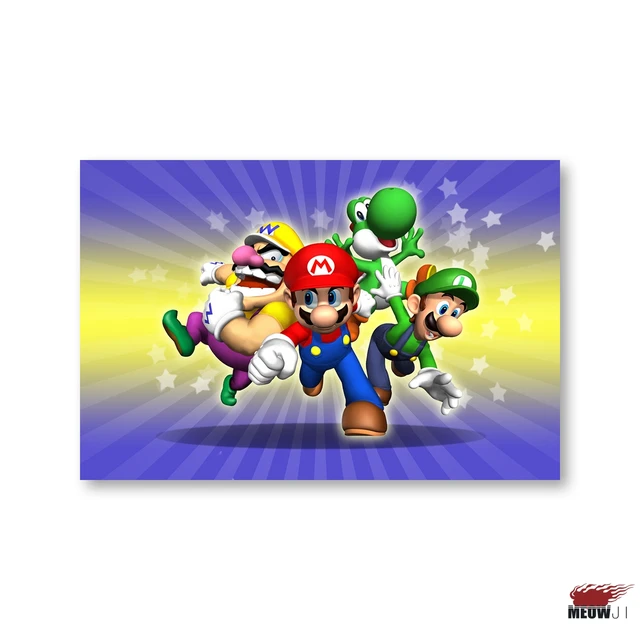 Super Mario Posters Wall Art Printed Canvas Painting Room Decoration