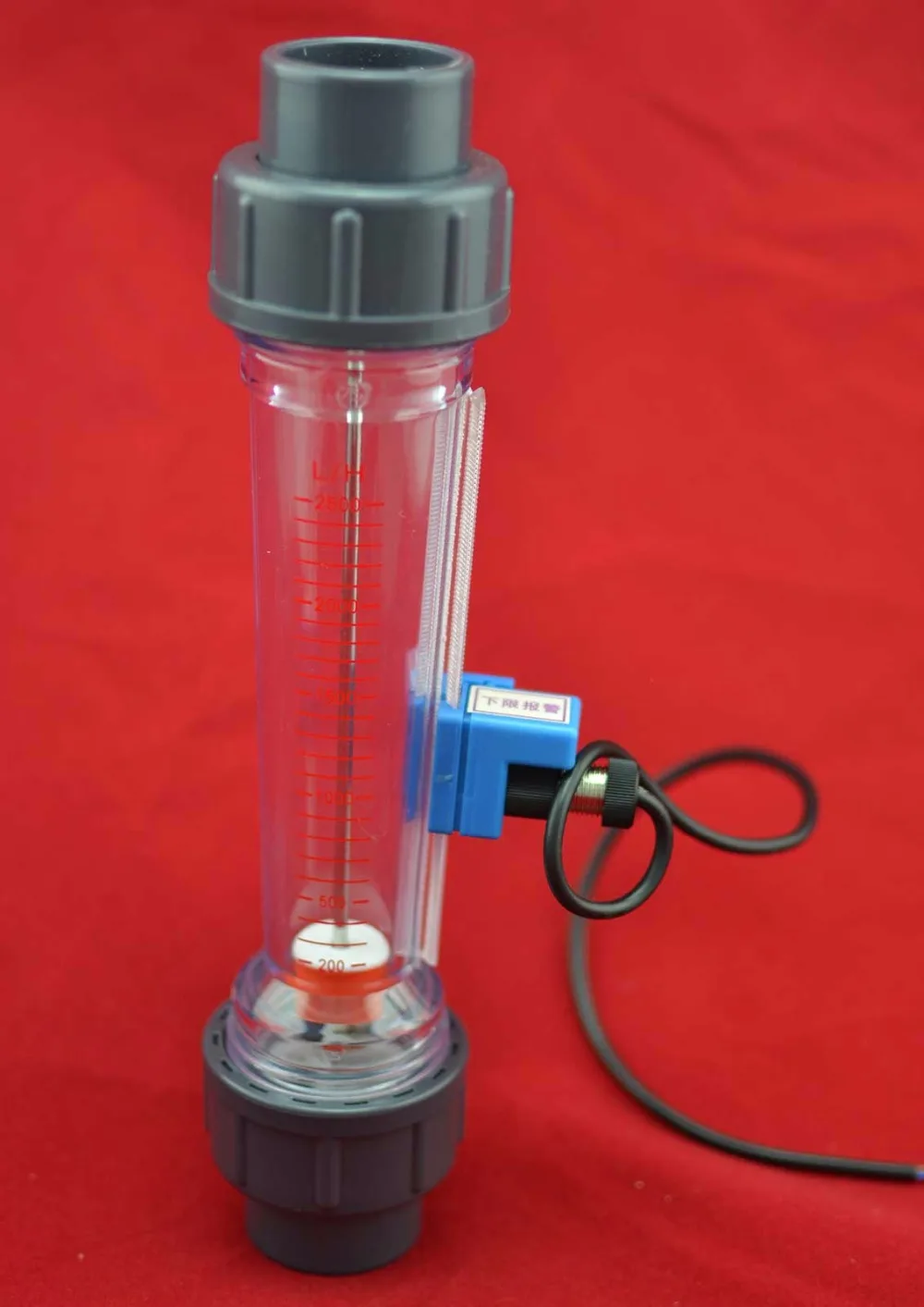 LZS-20A  Pipeline plastic tube water rotameter with flow alarm swith  lower limit(default) or upper limit