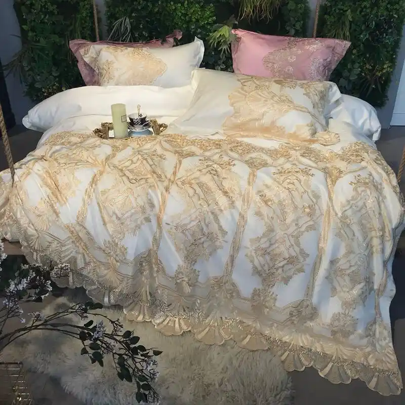 Luxury Lace 100s Italy Style Egyptian Cotton Royal Embroideries