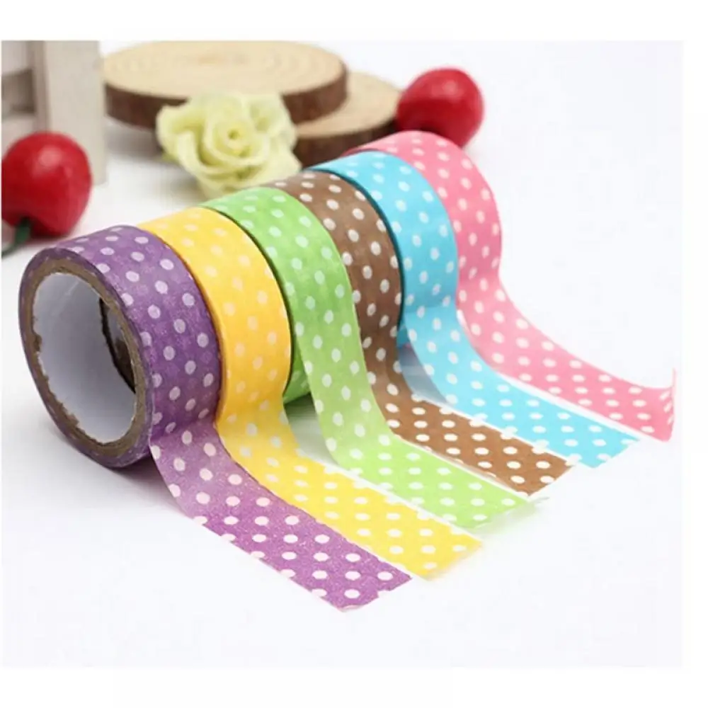 

Japanese 15mm Washi Tape Dot Print DIY Paper Adhesive Sticker Decorative Craft
