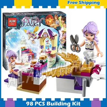 

98pcs Elves Aira's Creative Workshop Drawer Girls stand 10408 Model Building Blocks Assemble Gifts sets Compatible With Lago