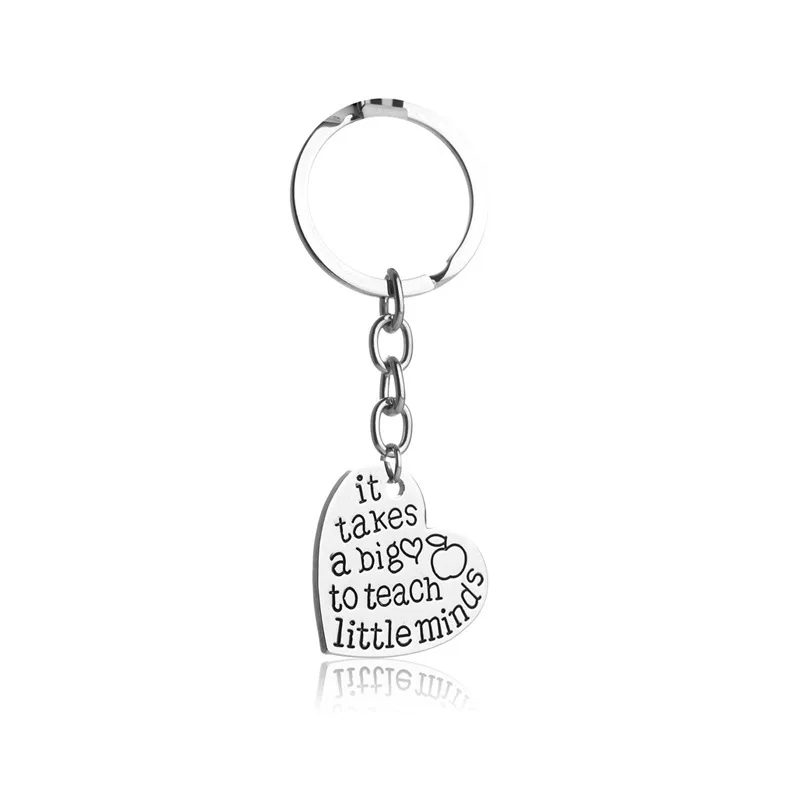 

Fooderwerk Jewelry Fashion English Famous Phrase It Takes A Big To Teach Little Minds Love Keychain For Men Women