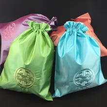 Большие Портативные сумки для обуви с вышивкой для путешествий, спортивная сумка для хранения на шнурке, Тканевая обувь, чехол для защиты от пыли, 14x18 дюймов, 2 шт./