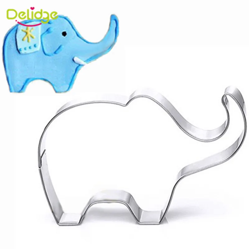 

Delidge 1pc Elephant Shape Cookie Cutter Stainless Steel Biscuit Fondant Cake Mold DIY Baking Pastry Tools HOT