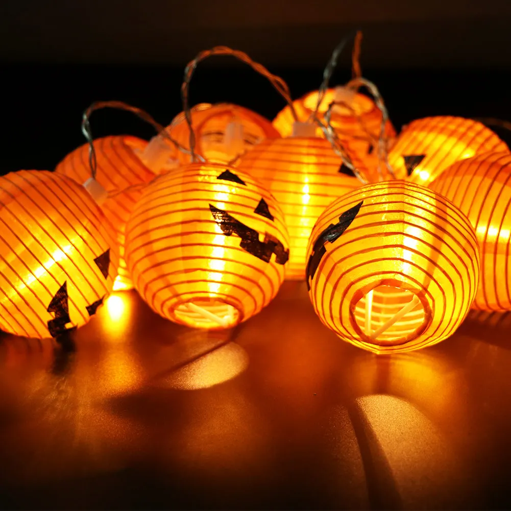 OurWarm 1 комплект Тыква 10 светодиодный гирлянды украшение на Хэллоуин праздничные огни теплый белый Хэллоуин украшения дома аксессуары
