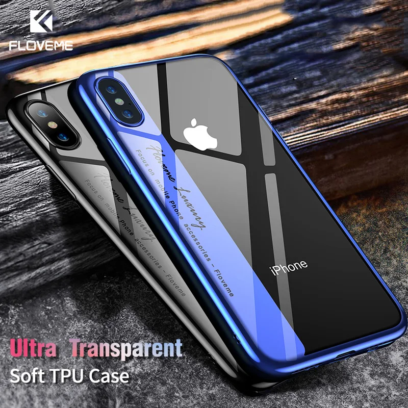 FLOVEME-Luxury-Phone-Case-For-iPhone-8-7-Plus-Transparent-Plated-Soft-TPU-Cases-For-iPhone