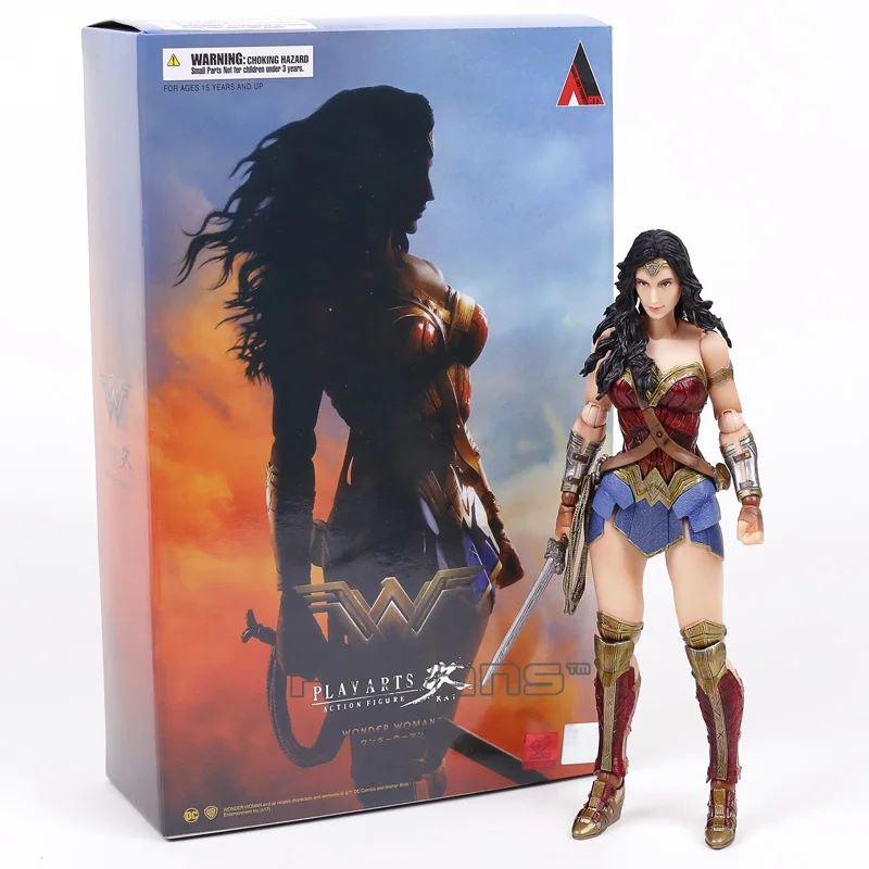 

Genuine Original Play Arts KAI DC Justice League Wonder Woman PVC Action Figure Collectible Model Toy 23cm