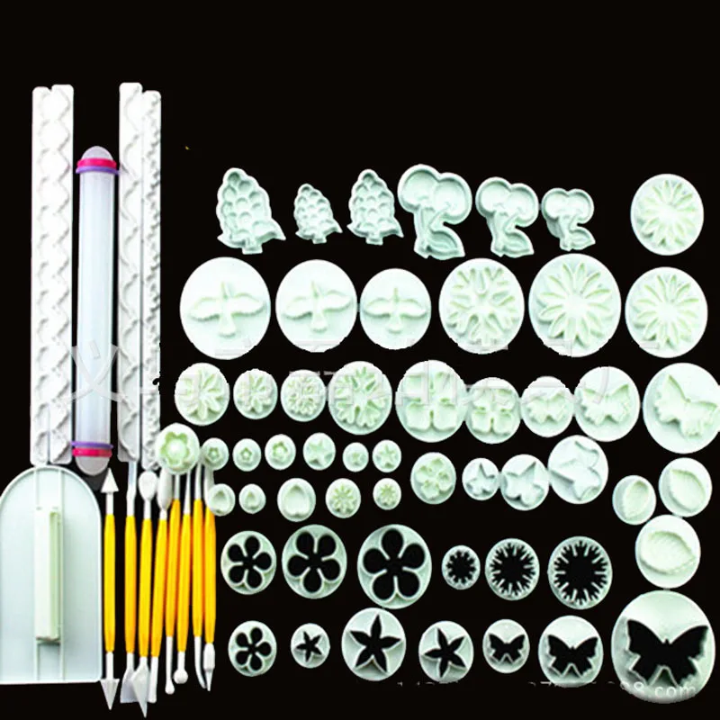 

68PCS Cake Decorating Tools Plastic biscuit mold Turn sugar Cake Tool Set Kitchen Accessories Cake molds Baking Confeitaria set