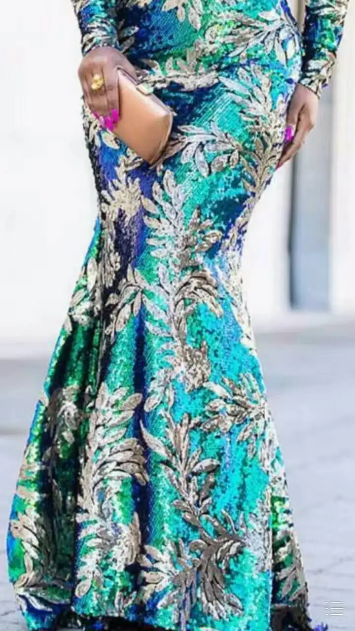 Специальное предложение прекрасные африканские блестки с вышитыми золотыми