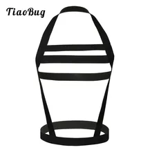 TiaoBug Для мужчин нейлон Sexy Body груди Широкие бретельки Для мужчин Связывание нижнее белье ажурные Холтер шеи Связывание пояс Crop Top