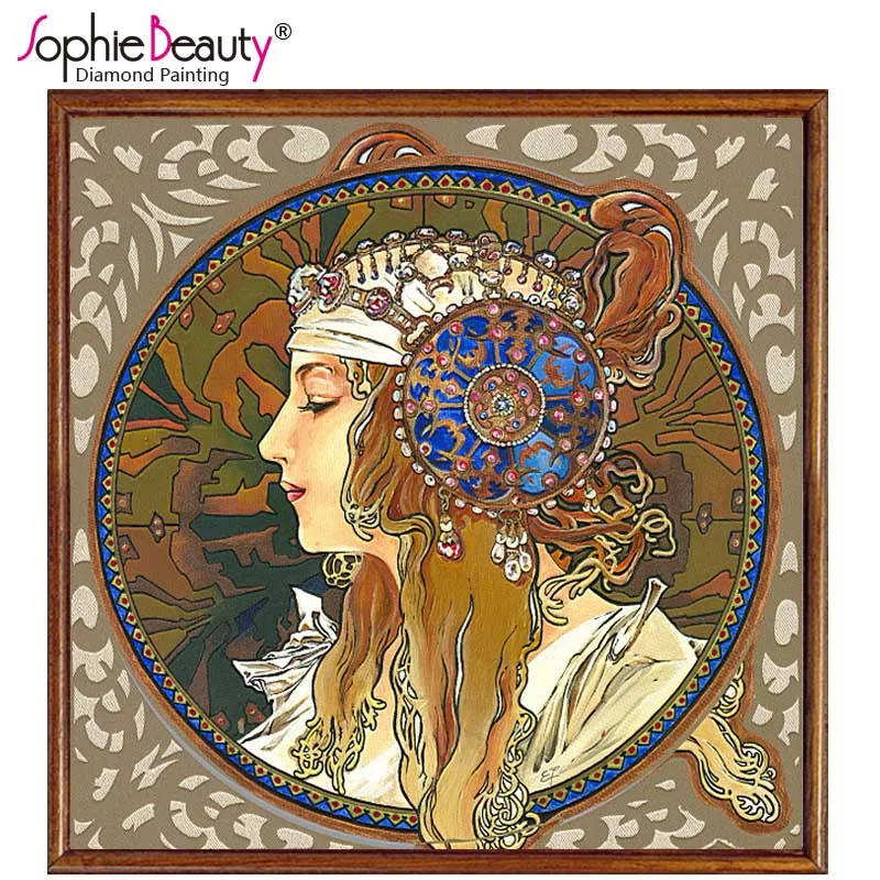 Sophie beauty diy Алмазная картина вышивка крестиком мозаичная Полная площадь вышивка красота леди кристалл наборы декоративное рукоделие искусство