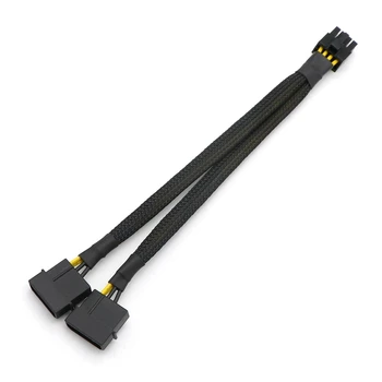 

20pcs/Lot Dual IDE Molex 4Pin to ATX 8Pin Power Adapter Cable.