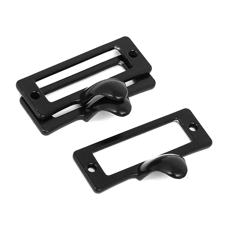 55mm Retro Black Office Library Drawer Tag Frame Label Holder Pull File