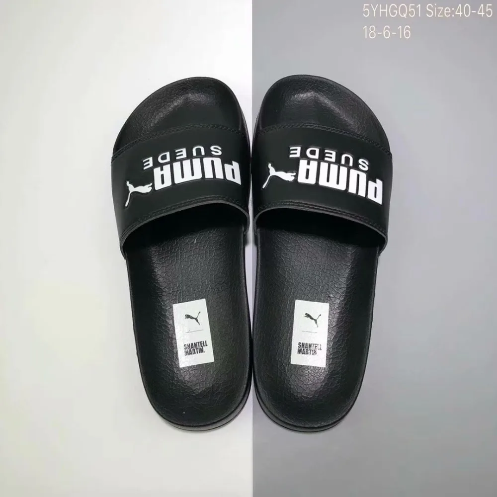 Puma leadcat YLM PUMA тапочки сандалии ремень синий босоножки черного и белого цвета для