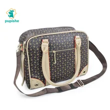 PUPISHE искусственная кожа маленькая кошка собака сумка-переноска для путешествий на открытом воздухе Сумка-тоут Складная хозяйственная сумка переносная Сумочка для собак