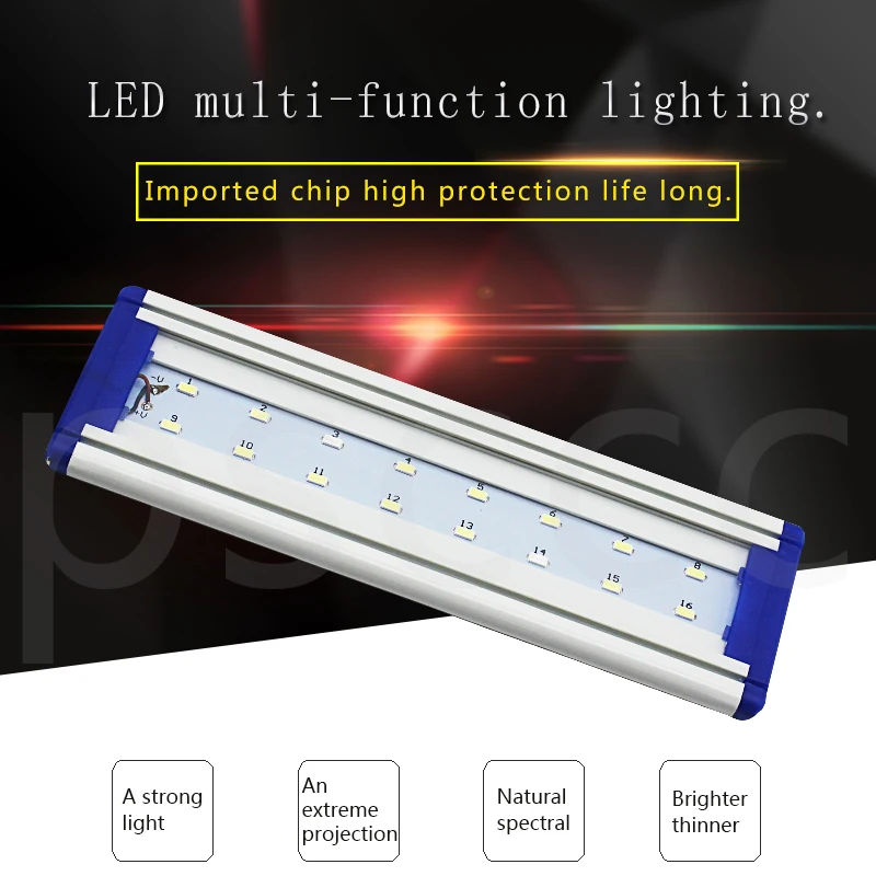 

20-60CM LED fish tank retractable lamp aquarium clip lamp water grass cylinder lamp light turtle algae cylinder lamp
