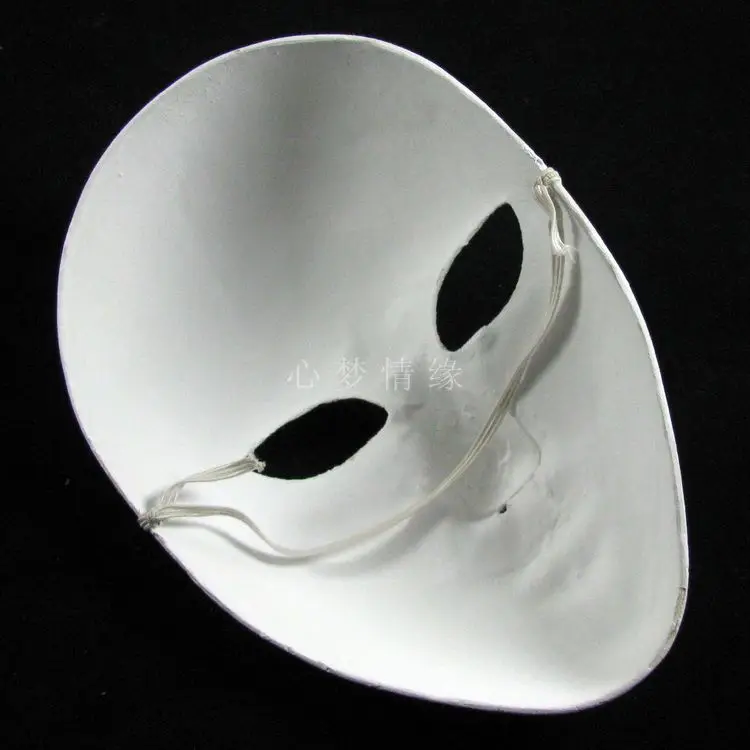 Ручная роспись DIY простые белые маски для женщин и мужчин утолщенная бумажная целлюлозная маска для лица для Рождества и свадьбы украшения для дня рождения 10 шт