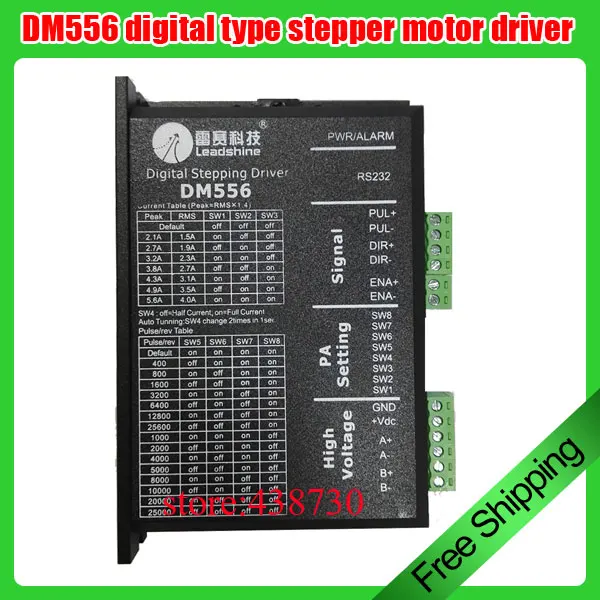 Entatial Controlador de Motor Paso a Paso DM556 Controlador de Motor Paso a Paso de 2 Fases Controlador de Motor Paso a Paso 42//57 24 V-50 V CC de bajo Ruido