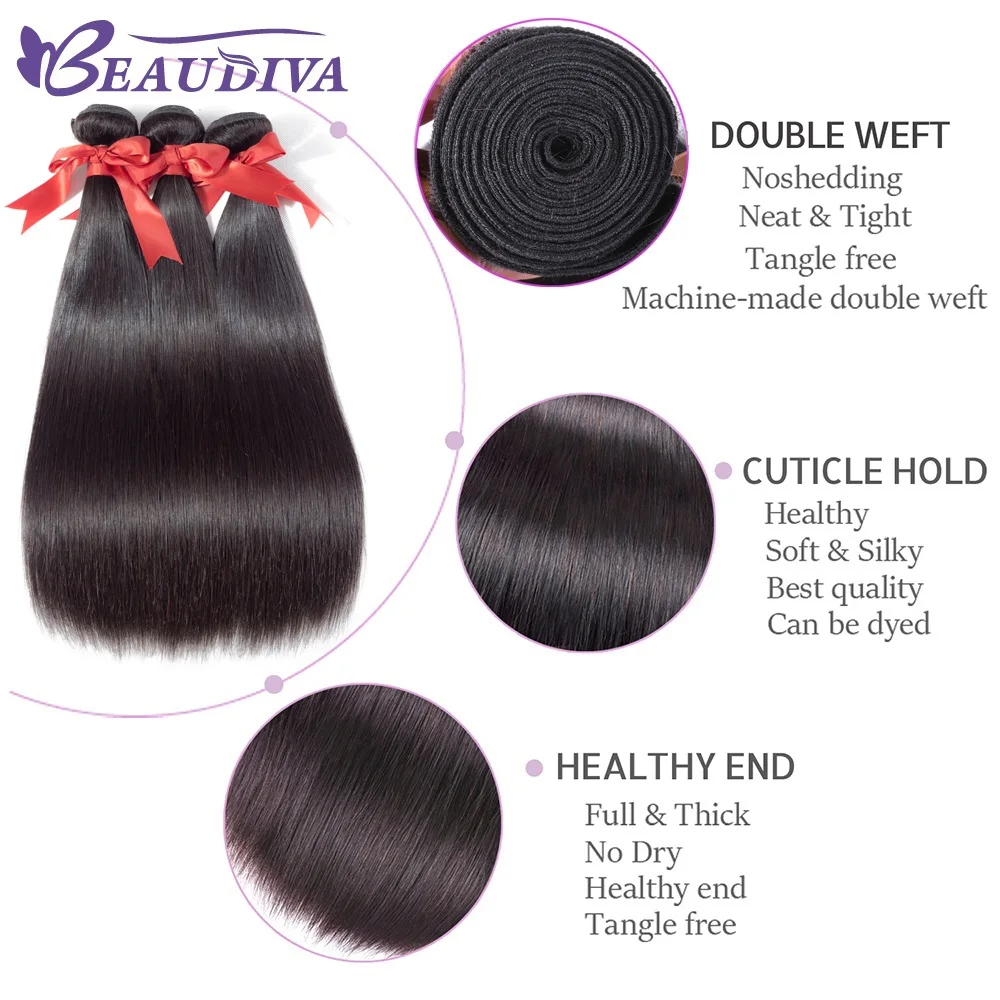 Beaudiva Brazilian Straight Hair Weave Bundles With Frontal Closure Lace Frontal With Bundles Human Hair Extension Hair Bundles Beaudiva Brazilian Straight Hair Weave Bundles With Frontal Closure Lace Frontal With Bundles Human Hair Extension Hair Bundles