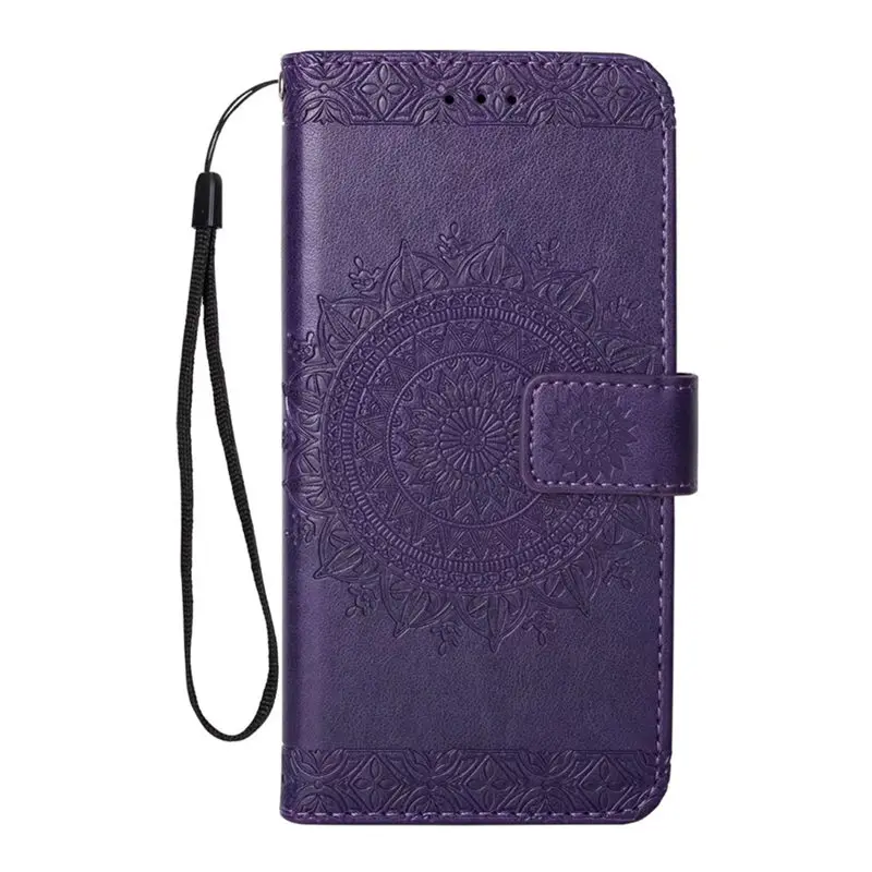 Мобильный телефон Coque Футляр чехол для huawei P20 Lite P20Lite с мягким силиконовым высоким качеством тотемный принт из искусственной кожи флип-кошелек - Цвет: Violet