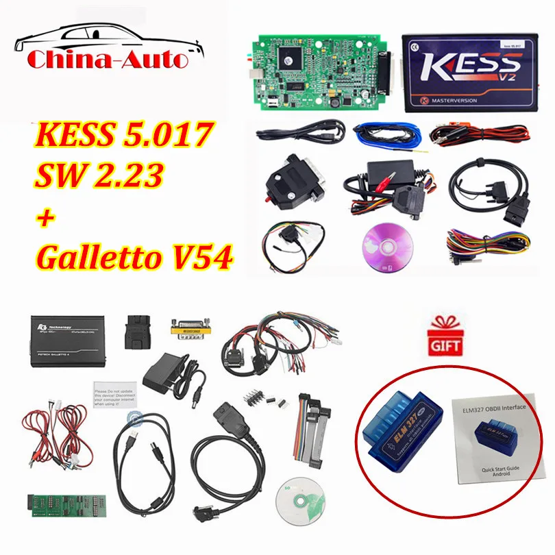 DHL Бесплатная доставка KESS V2 V2.23 FW V5.017 OBD2 Тюнинг Комплект NoToken лимит Kess мастер