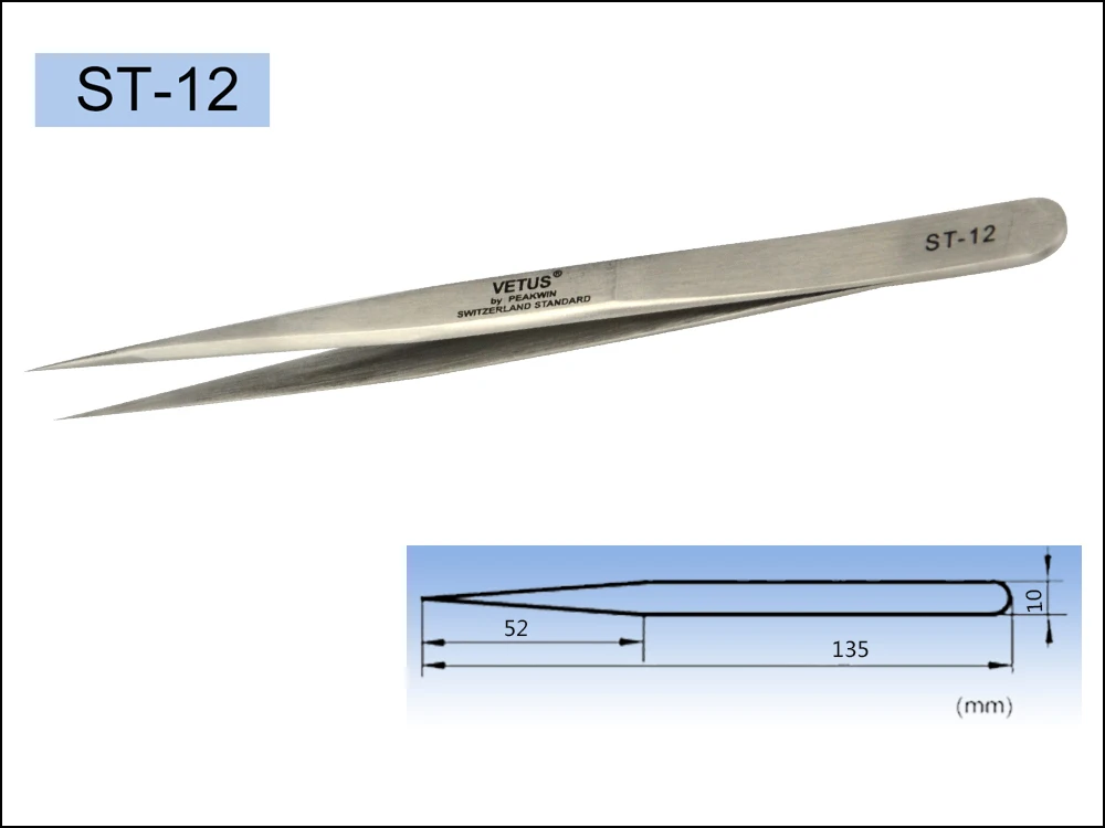 1 предмет ресниц Пинцет для наращивания ресниц Инструменты Подлинная VETUS tweezersst-11/ST-12/ST-15/ST-17
