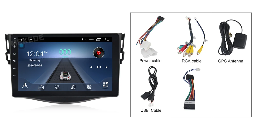 Sale mekede Android 8.1 car dvd player for Toyota RAV4 Rav 4 2007 2008 2009 2010 2011 2 din 1024*600 gps navigation wifi 4 core 5