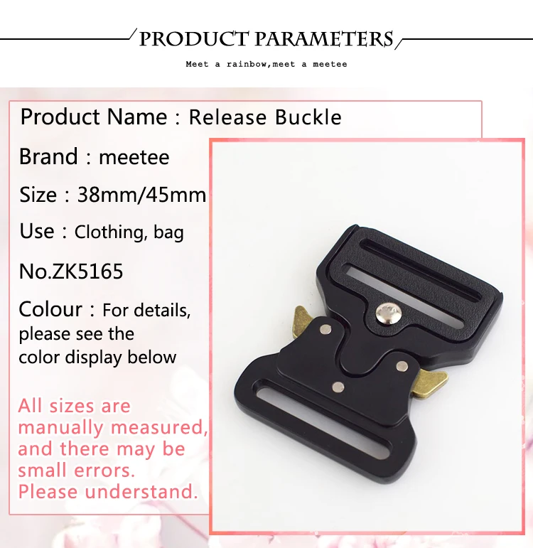 Meetee 3,8/4,5 см тесьма металлическая сумка ремень БЫСТРОРАЗЪЕМНАЯ Пряжка Скоба Зажим для ремня застежка DIY сумки аксессуары для одежды ZK5165