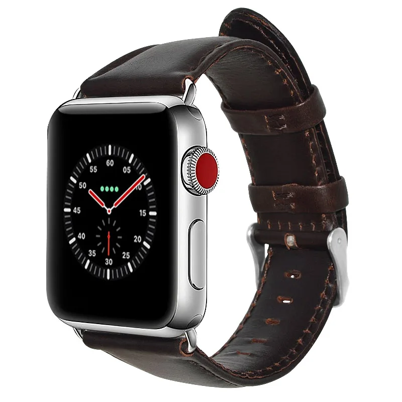 JH ремешки из натуральной кожи для Apple Watch 42 мм 38 мм/44 40 серии 4 3 2 1 iWatch Ремешки