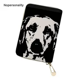 Nopersonality черный лабрадор принт собаки держателей кредитных карт для Для женщин маленькие кожаные Бизнес ID карты кошельки Путешествия
