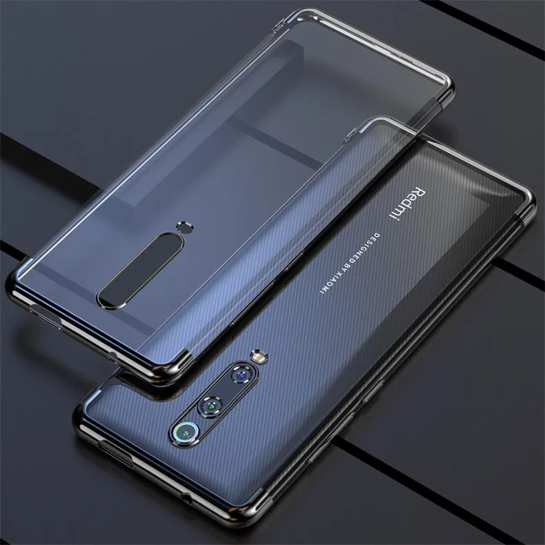 xiaomi leather case card Case For Xiaomi Mi 9T Cover Back Transparent Silicone TPU Plating Soft Ultra Thin Case For Xiaomi Mi 9Tpro xiaomi leather case case