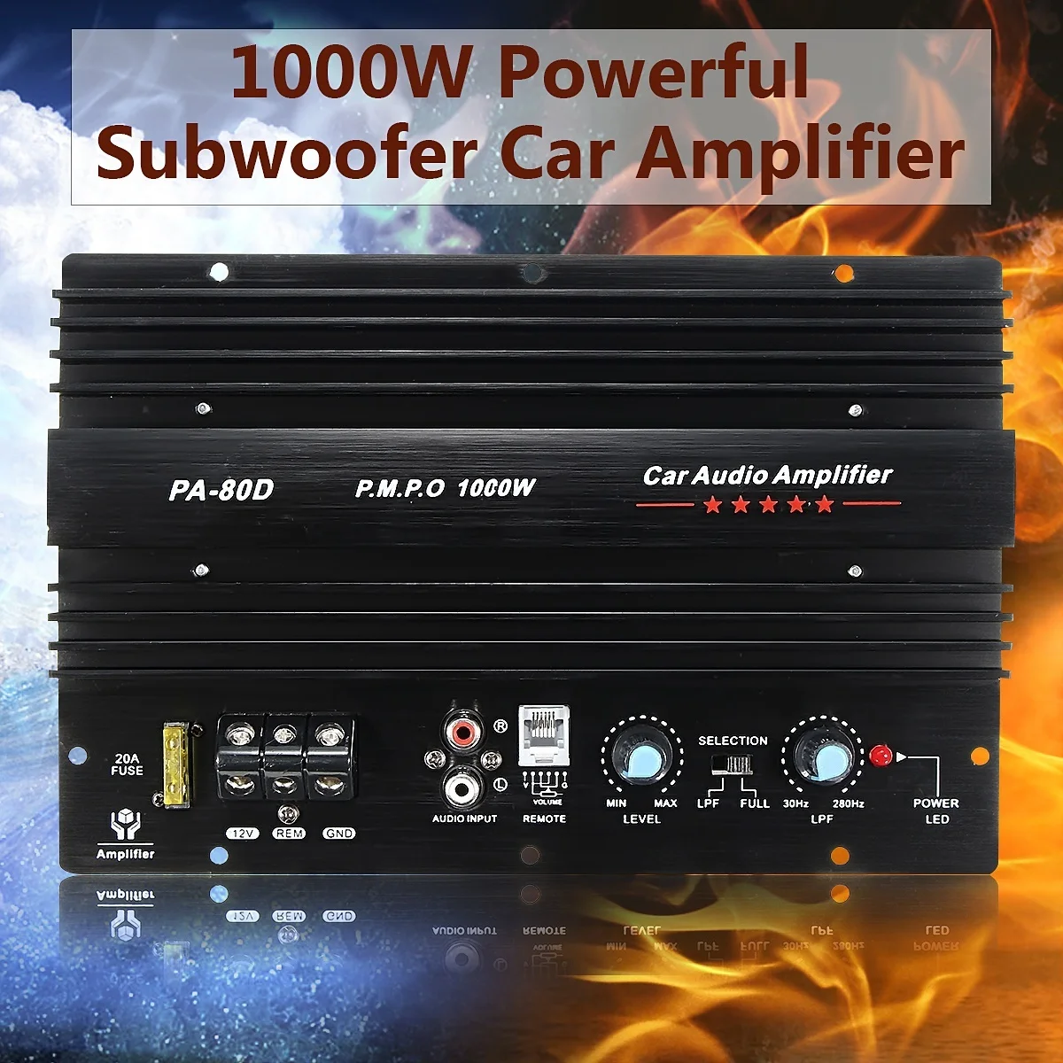 20 шт./лот 12V 1000W фары для автомобилей Грузовик усилитель мощности звуковой частоты