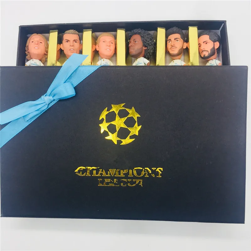 

11pcs Soccerwe Dolls Bale Ramos Modric Benzema Ronaldo Kroos White Kit Figurine Mini Trophy 2018-19 Mixed