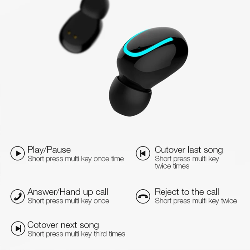 TWS Q32 Bluetooth наушники Беспроводные BT5.0 Стерео IPX5 Водонепроницаемые спортивные