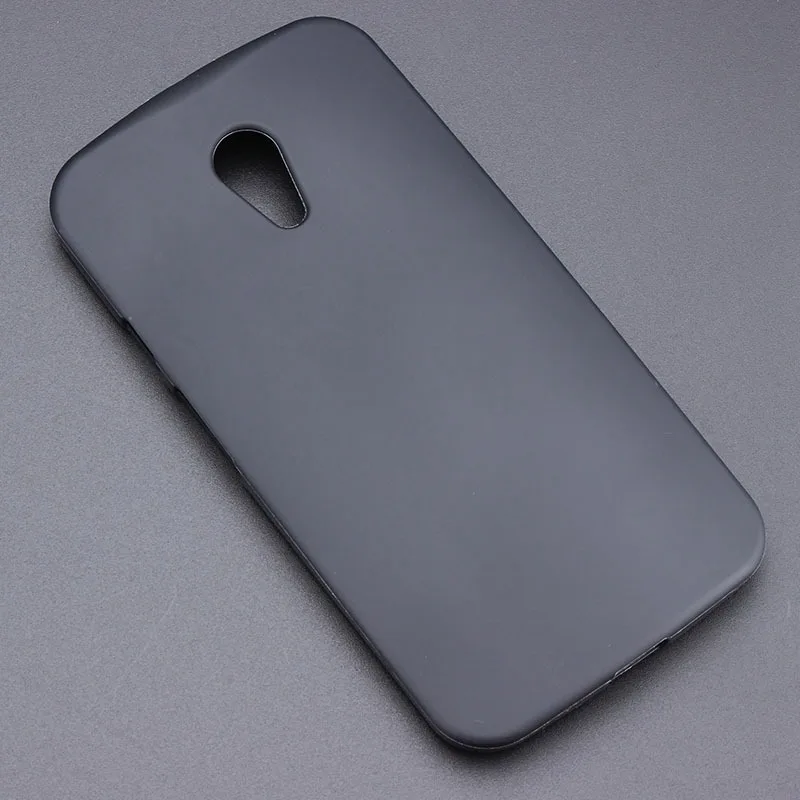 Черный гелевый ТПУ тонкий мягкий резиновый силиконовый чехол для Motorola Moto G2 G 2nd Gen