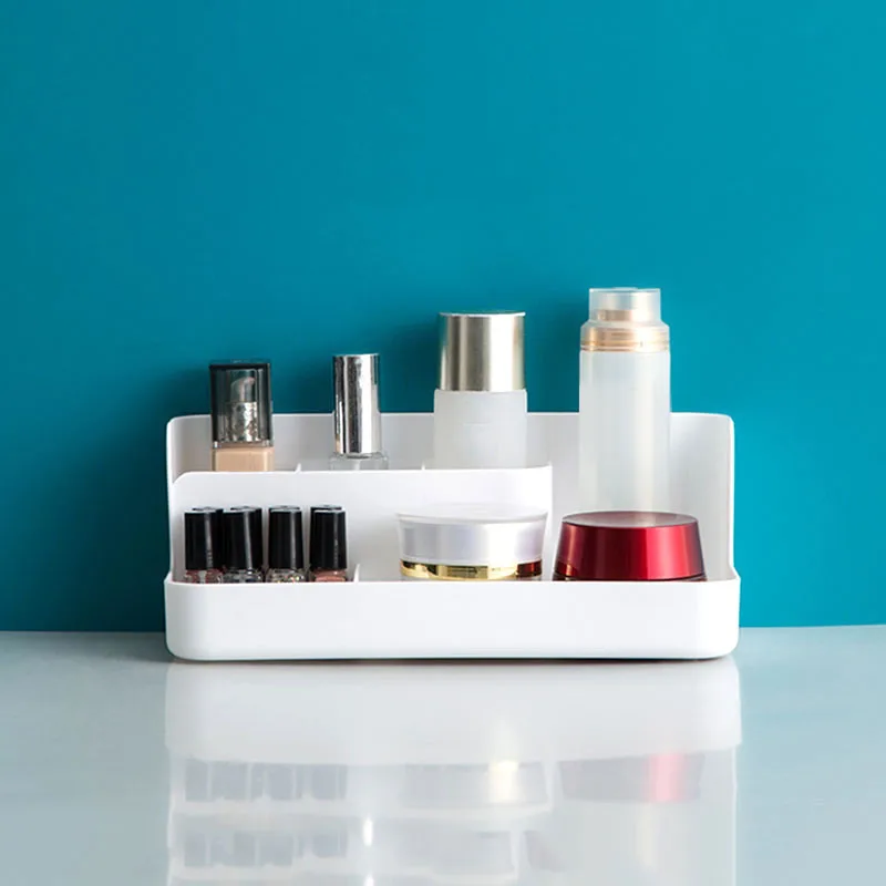 

1pcs Cosmetic Storage Box Plastic Desk Desktop Organizer Drawer Cosmetics Cotton Swabs Holder Makeup Organizer Storage Box