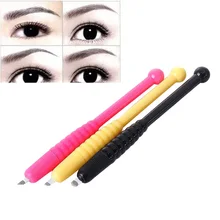 1 шт. одноразовая микро Ручка для бровей 3 цвета игла Перманентная тату машинка для макияжа Ручка инструмент для бровей Татуировка ручка FM88