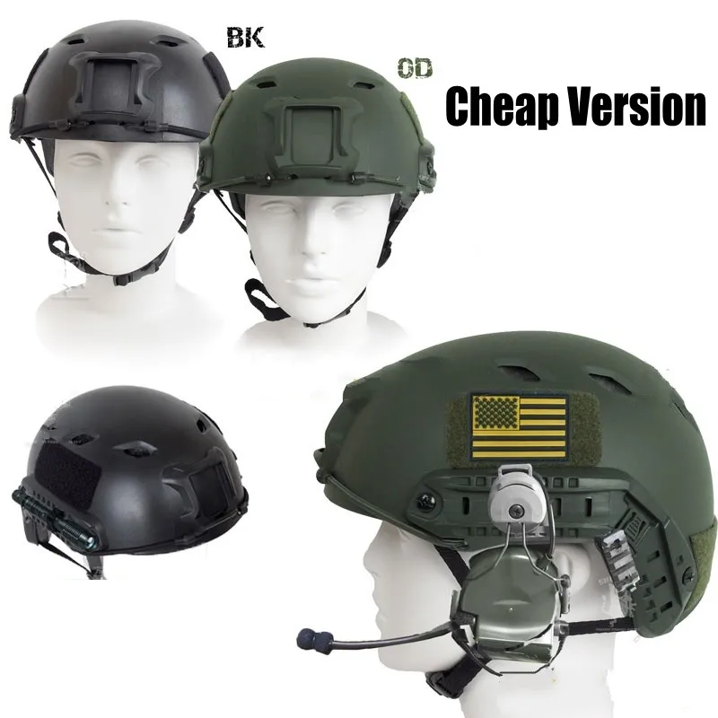 

Lightweight Wargame Paintball BJ FAST Helmet Airsoft Tactical Helmet Black Protective Equipment Swat Military Army Helmets