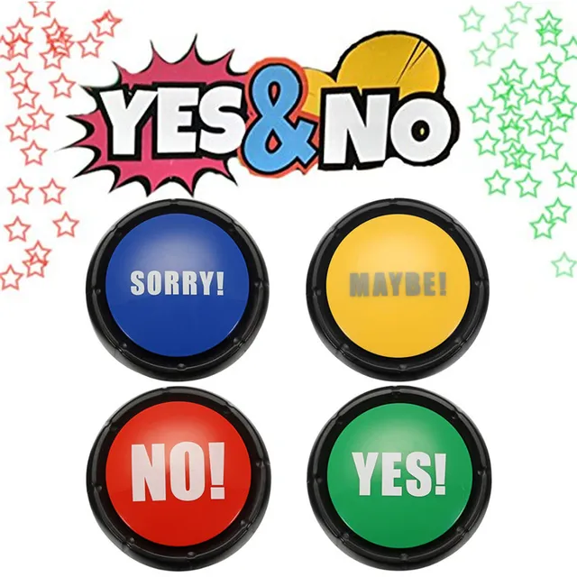 Newest Board Games Gift 4pcs NO YES MAYBE SORRY Sound Button Event Game Party Tools Christmas Newest Board Games Gift 4pcs NO YES MAYBE SORRY Sound Button Event Game Party Tools Christmas