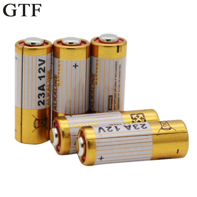 

GTF 5pcs 23A 12V Alkaline Dry Battery High Voltage Battery 23AE 21/23 A23 V23GA MN21 for Calculators Keyfob Remotes Alarms Cell