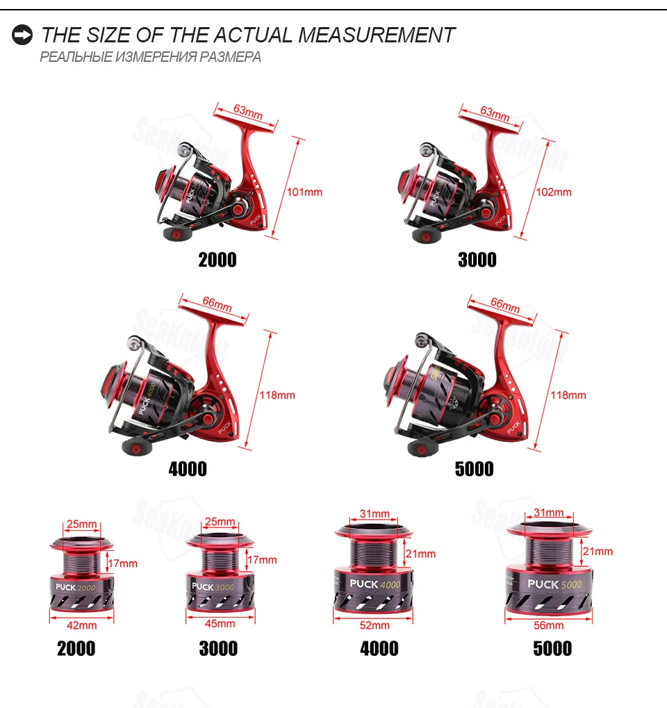 SeaKnight шайба 2000 3000 4000 5000 спиннинг рыболовная катушка 9 кг Макс Перетащите 10BB 5,2: 1 Ультра светильник Алюминий катушка для ловли карпа рыболовные снасти